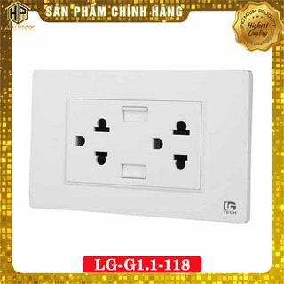 Ổ điện âm tường mặt đôi có cổng USB LG-G1.1-118 - chuẩn Việt Nam
