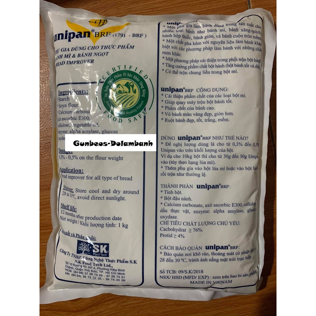 Phụ gia bánh mỳ Unipan gói 1kg