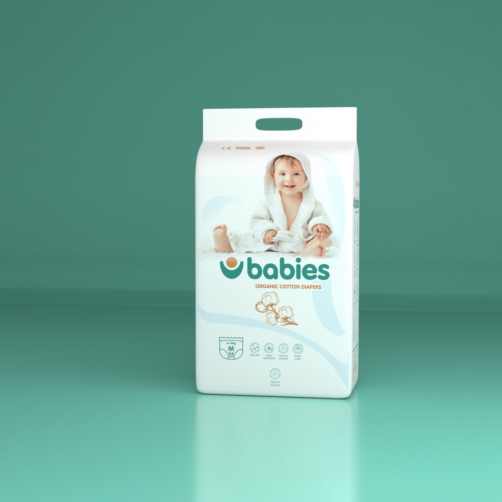 ( MUA 2 BỊCH TẶNG 1 BỌ ĐỒ CHƠI GỖ) BỈM QUẦN/DÁN BABIES ORGANIC S66/M56/L46/M54/L50/XL46/XXL40