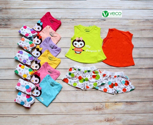 Bộ xuất khẩu VECO chim cánh cụt màu tôm