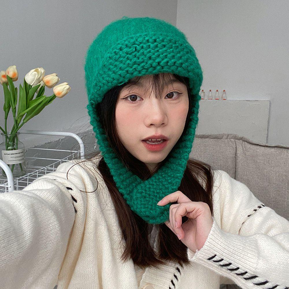 Mũ Len Beanie Đính Đầu Lâu Dễ Thương
