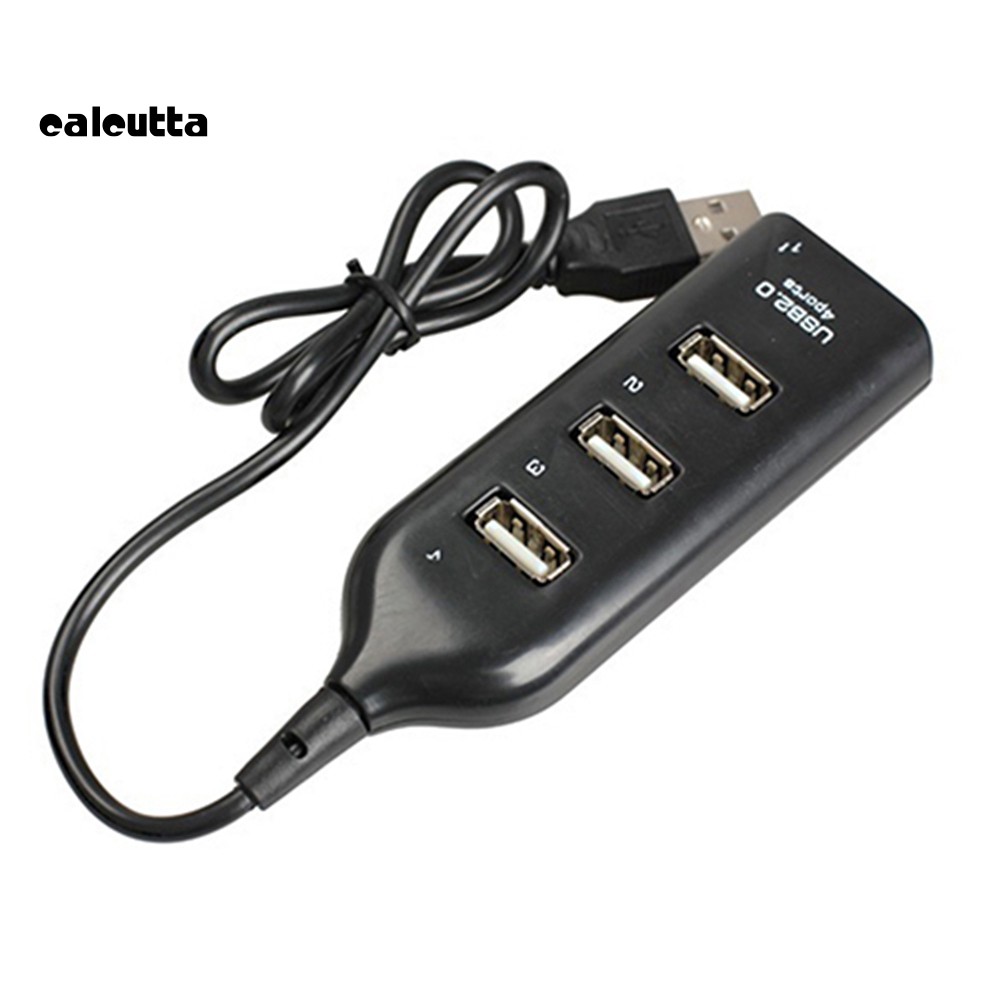 ✡DP✡Black USB 2.0 Hi-Speed 4-Port Splitter Hub Adapter for PC Computer Multi-purpose