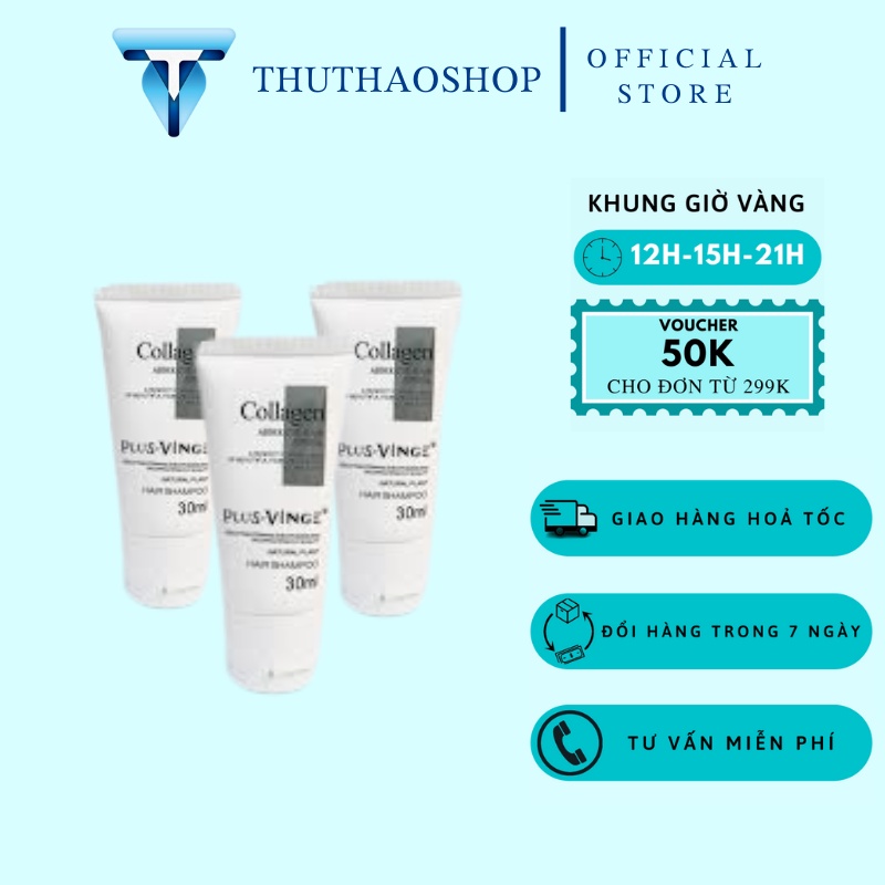 Dầu Gội COLLAGEN VINGE PLUS 30ML CHÍNH HÃNG - VINGER Plus Trắng Hương nước hoa phục hồi tóc hư tổn
