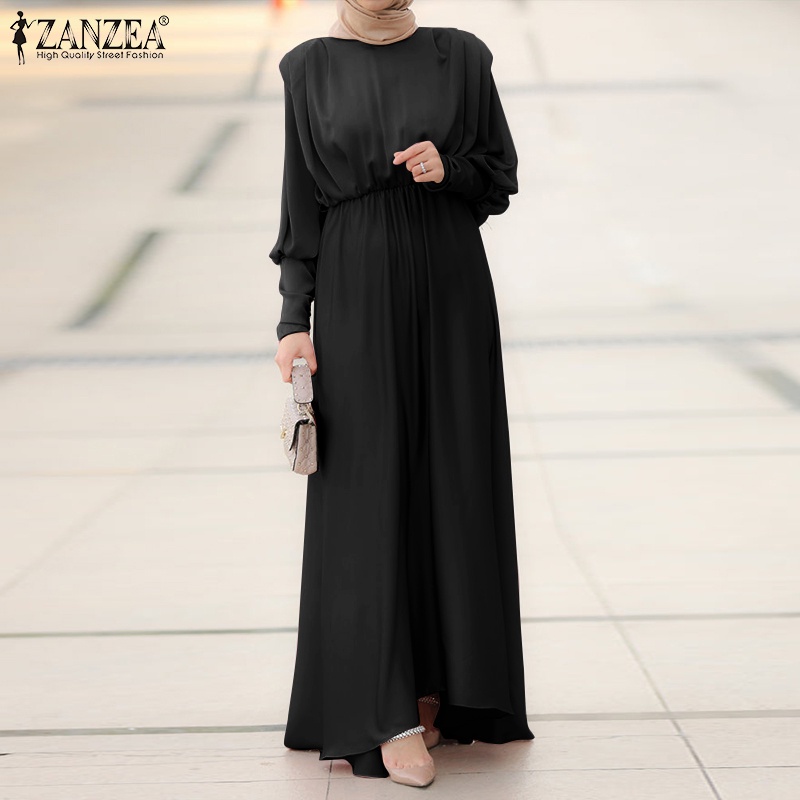 Đầm Zanzea dài tay phồng thời trang dành cho phụ nữ Hồi giáo