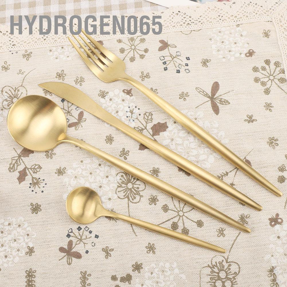 Hydrogen065 304 Stainless Steel Spoon Fork Titanium Plating Tableware Western Cutlery