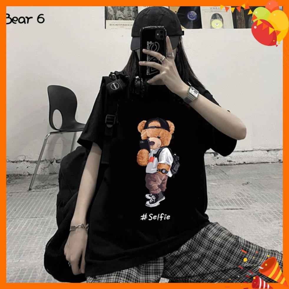 Áo thun GẤU BEAR6 Tay lỡ OVERSIZE UNISEX