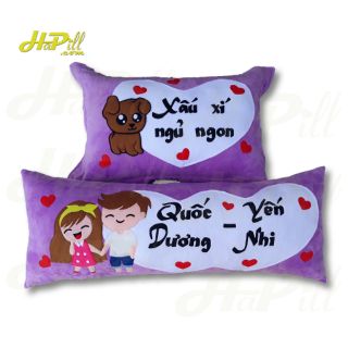 Gối handmade làm theo yêu cầu. Vải lông nhung min. An toàn cho bé. Quà tặng ý nghĩa. Gòn siêu mịn