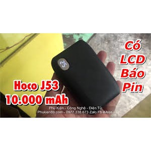 Pin Dự Phòng HOCO J53 Chính Hãng 10.000mah - Có đèn LED báo Pin