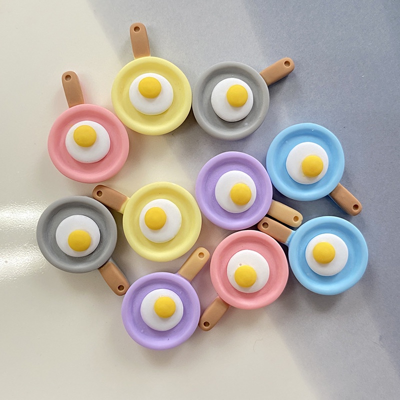 Đồ Chơi Mô Hình Chảo Chiên Trứng Ốp La Mini Bằng Nhựa Resin Diy Cho Bé
