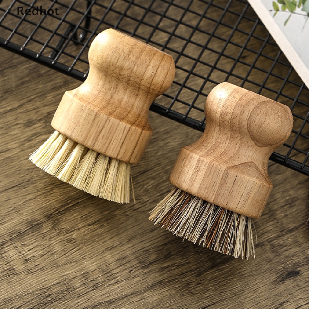 &lt; Redhot &gt; Bàn Chải Chà Rửa Bát Đĩa / Chảo / Nồi Chảo Sisal Tự Nhiên Đang Bán Chạy Cho Nhà Bếp