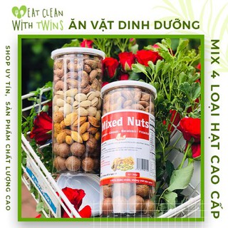 Hạt Mix 4 Loại Hạt Giàu Dinh Dưỡng, Tốt Cho Trí Não, An Toàn Cho Sức Khỏe, hộp 500g