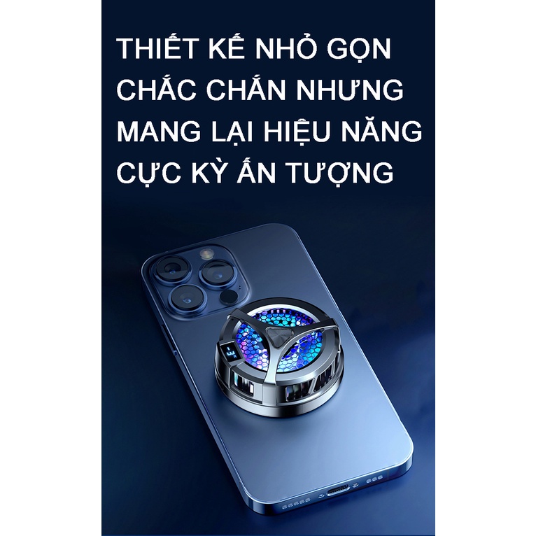 Quạt tản nhiệt điện thoại X36 siêu lạnh, làm mát bằng sò lạnh siêu mát giúp ổn đinh fps khi chơi game