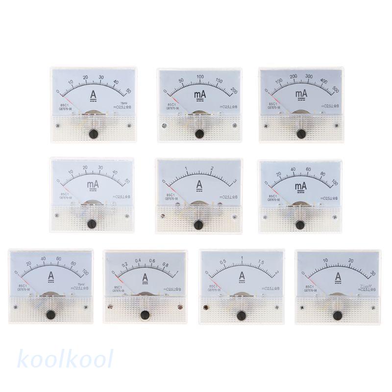 Đồng hồ đo dòng điện DC analog kool 85C1 loại 1/2/3/30/50/100A 50/100/200/500mA