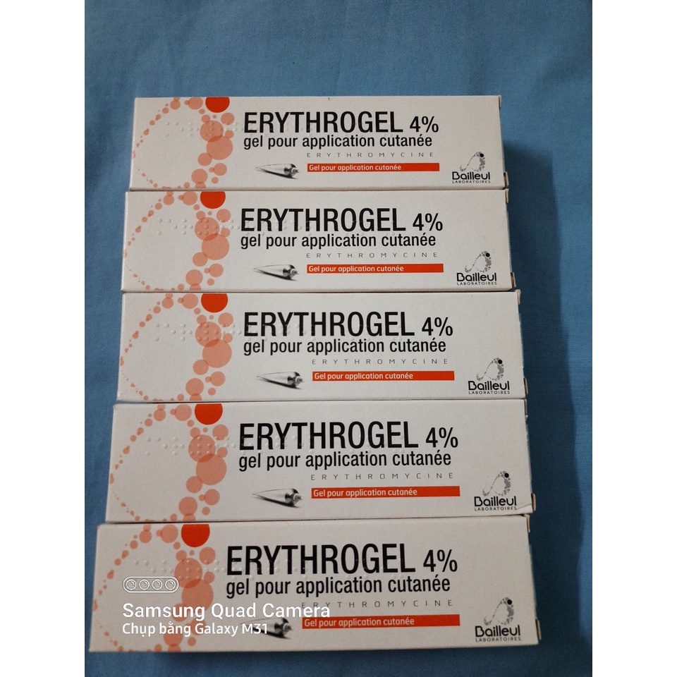 (Auth) Gel Erythrogel 4% chấm m.ụn