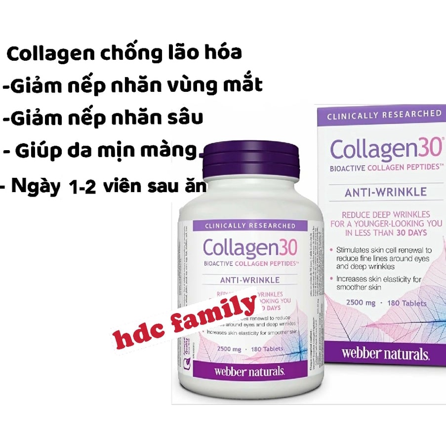 Collagen Viên Uống Đẹp Da Chống Lão Hoá Canada- HDC Family