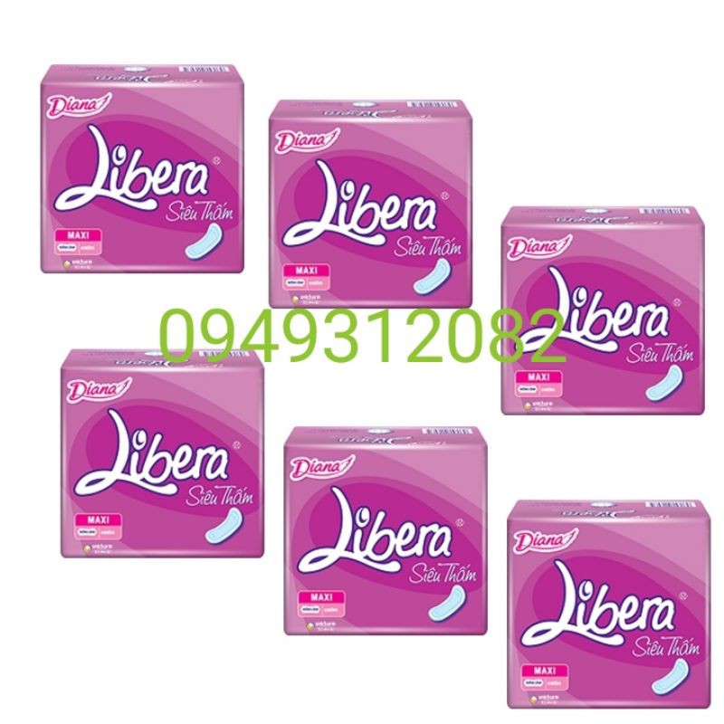 Combo 6 gói bvs Libera dày /mỏng không cánh