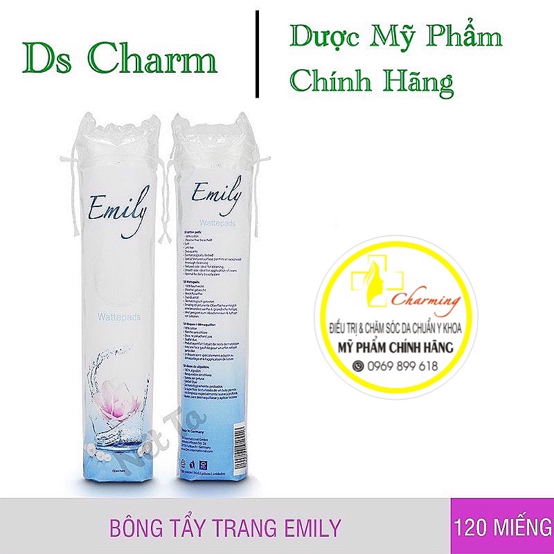 Bông tẩy trang Emily 120 miếng của Đức