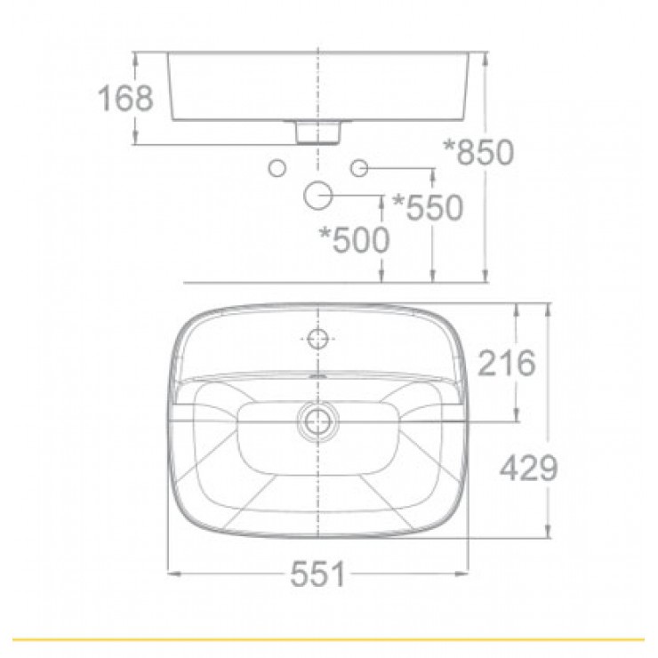 Chậu Rửa Đặt Bàn American WP-0618 Signature