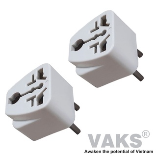 02 cái Phích Nối Đa Năng PC2-2901 - chuyển đổi nhiều dạng phích 2, 3 chấu thành 2 chấu. Hàng Việt Nam Chất lượng cao