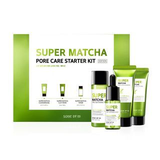 Bộ Dưỡng Da Làm Sạch Se Khít Lỗ Chân Lông Some By Mi Super Matcha Pore Care Starter Kit