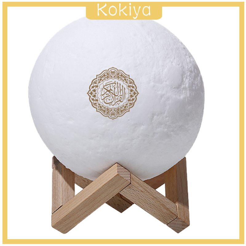 [KOKIYA]Portable 3D Quran Muslim Recite Wireless Bluetooth Speaker LED Moonlight Lamp