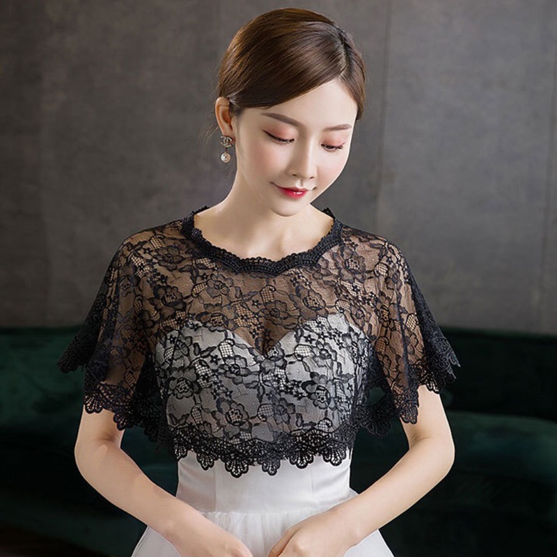 Vỏ Bọc Áo Choàng Ren Thêu Hoa Dành Cho Cô Dâu