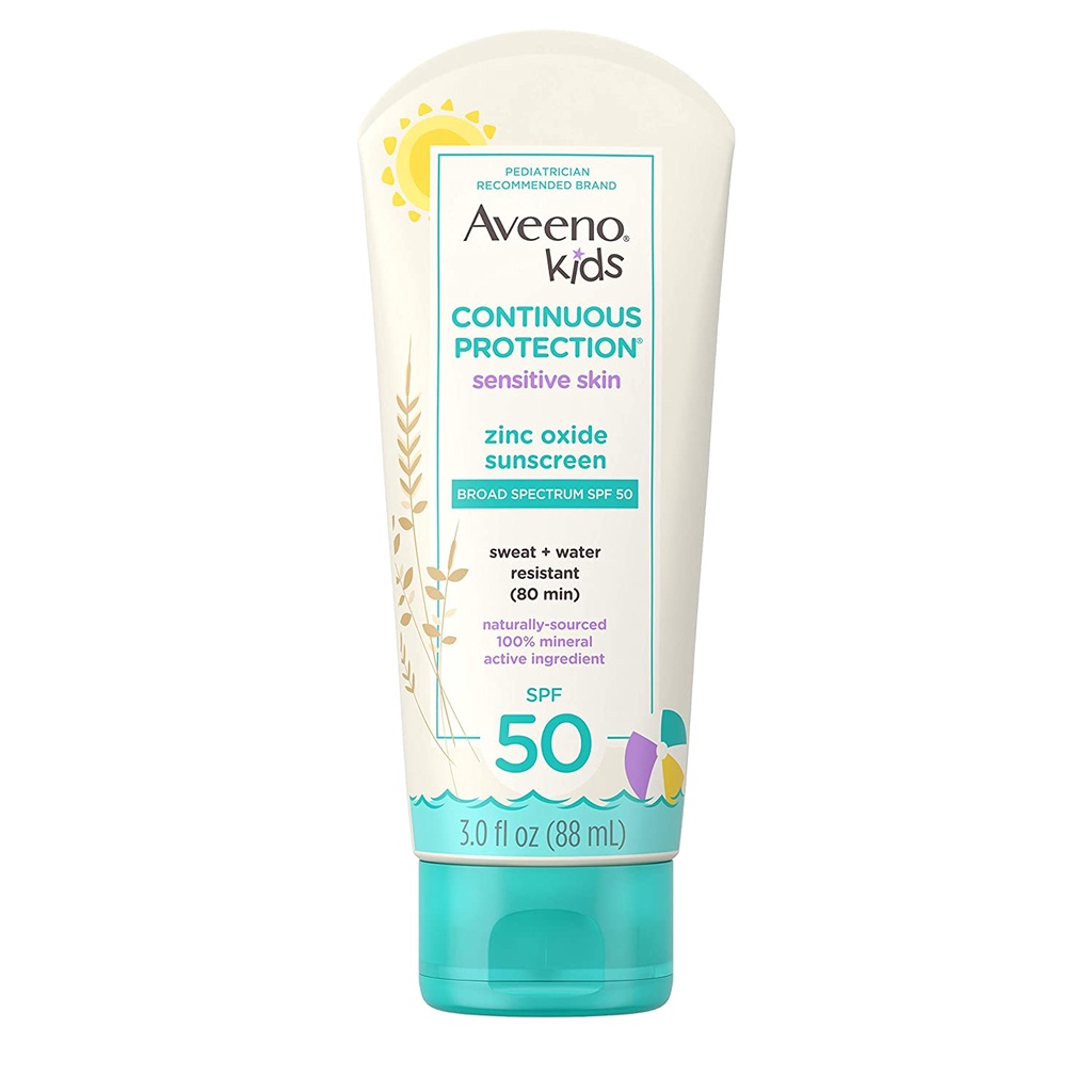 Kem chống nắng cho bé Aveeno Baby Continuous Protection Sunscreen Lotion SPF 50.