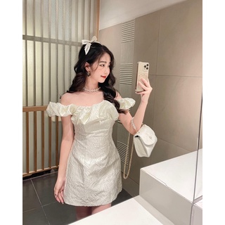 Váy gấm hoa Hồng bèo