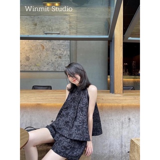 Set yếm gấm xốp cúc ngọc kèm ảnh thật | winmit.studio