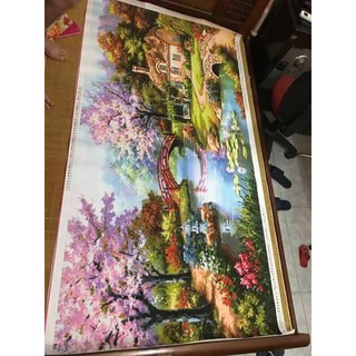 Combo tranh thêu tranh gắn đá 4 bức