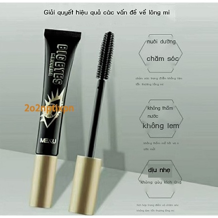 Mascara Miyue Big Eyes dày không vón cục không thấm nước vô cùng mảnh mai giúp dễ dàng uốn cong