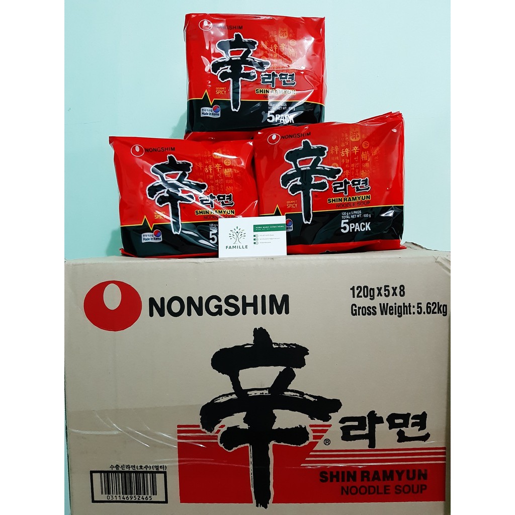 Lốc 5 Gói Mì Nongshim Shin Ramyun - Hàn Quốc | BigBuy360 - bigbuy360.vn
