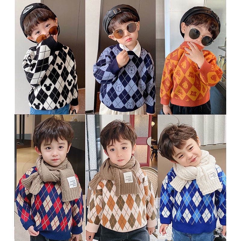 Áo len mềm ấm bé trai Quảng Châu 12-26kg