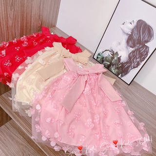 Xả Váy ren thêu 2 lớp sn kids.