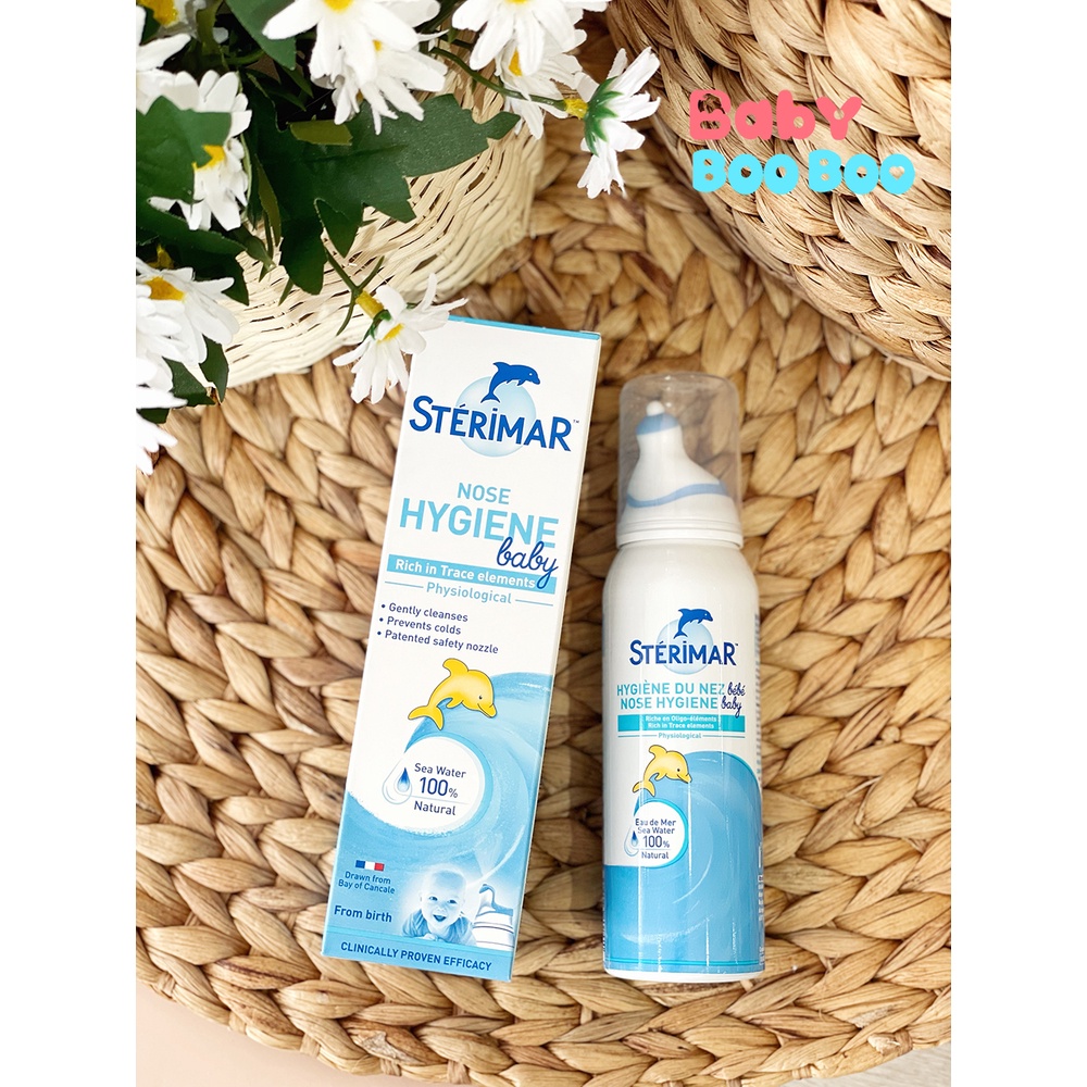 Nước muối sinh lý xịt mũi cá heo Sterimar nội địa Pháp cho bé từ sơ sinh đến 3 tuổi