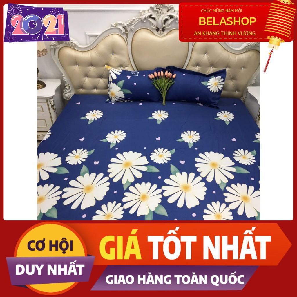 [Free ship-Xả kho cắt lỗ]Drap ga giường poly,chát chọn mẫu,sẵn hàng tại tp hcm-mẫu hoa cúc love