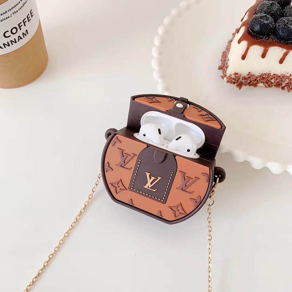 Vỏ TPU mềm bảo vệ hộp sạc tai nghe Bluetooth hình bánh trung thu tròn thích hợp cho Airpods 1/2 Pro