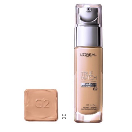 Kem nền mịn da dạng lỏng LOreal Paris True Match Liquid Foundation (30ml) Tông G2 Gold Porcelain