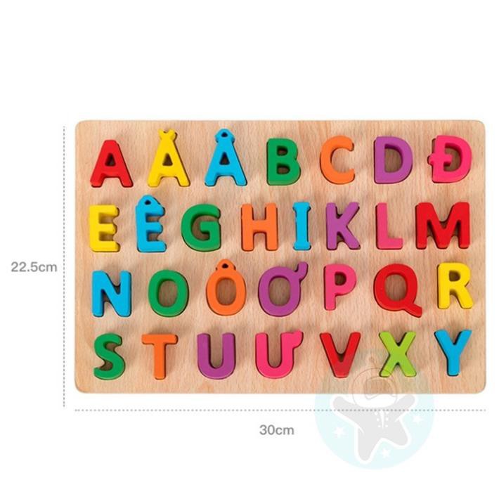 Đồ chơi thông minh cho bé Bảng chữ cái Tiếng Việt montessori cho bé, đồ chơi trí tuệ cho bé Space Kids