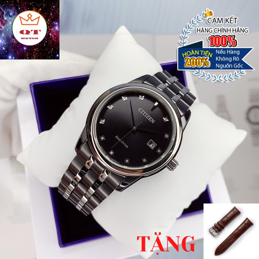 Đồng Hồ Nam CITIZEN Chính Hãng BM7348-53E Corso Eco-Drive Black Diamond Dial Men’s Watch Tặng Dây Da Cao Cấp