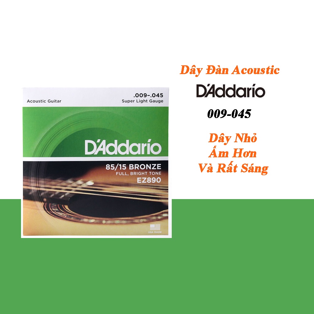 Dây Đàn Guitar Acoustic Addario EJ26 ,EJ15,EJ16 I Addario EXP15,EXP16,EXP26 I Addario EZ890,EZ920 ,EZ930