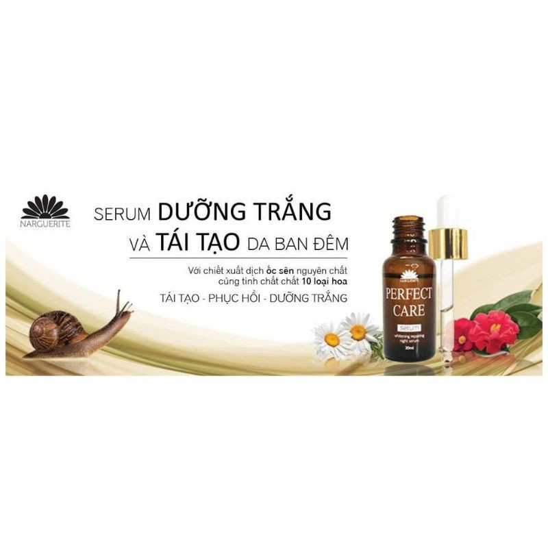 (sỉ sốc )serum  ốc sên  perfect care , serum dưỡng trắng tái tạo da ban đêm, ( 20ml chinh hãng)