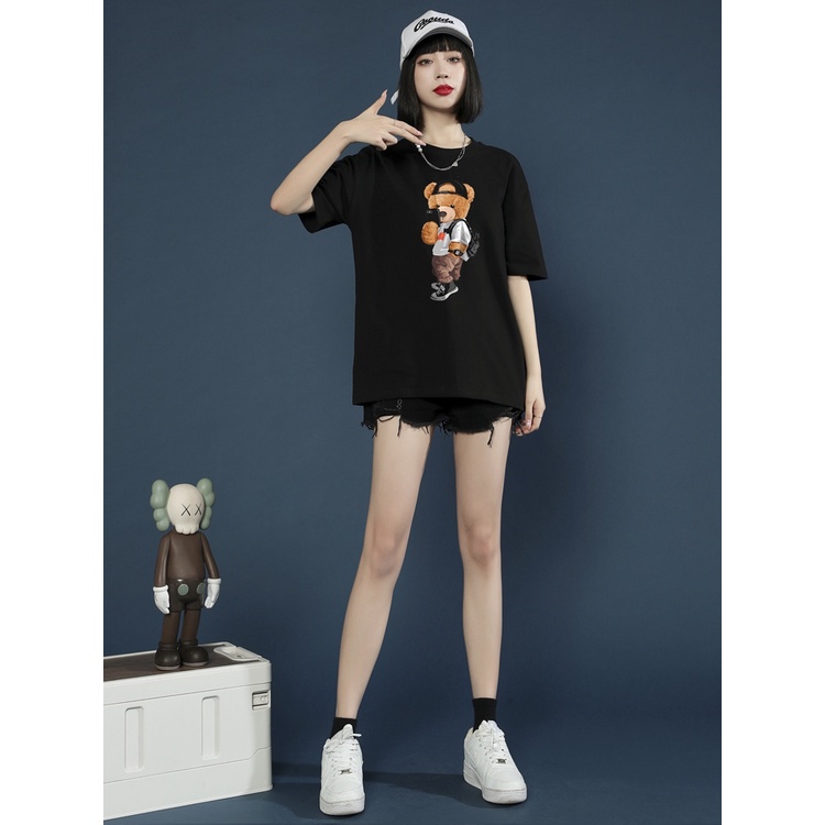 Áo Thun In Gấu 3D Sành Điệu Phong Cách Cặp Đi Học, Trẻ Trung Năng Động Thoáng Mát Hè Đầy Thoái Mái Mã  GAREM230