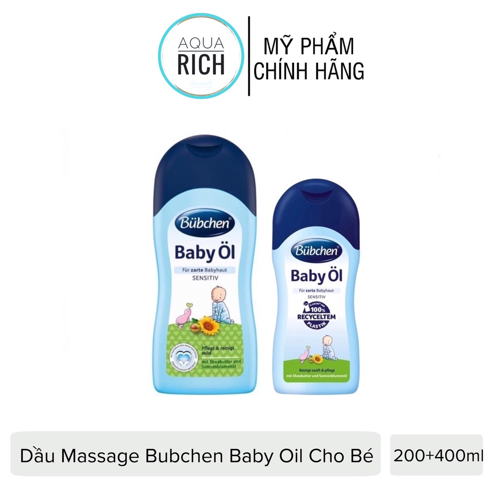 Dầu Massage Bubchen Baby Oil 200ml + 400ml (Dầu Dưỡng Da Cho Bé) | BigBuy360 - bigbuy360.vn