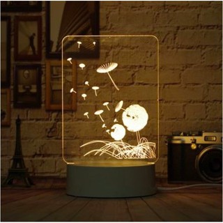 Đèn ngủ 3d BỒ CÔNG ANH VUÔNG, đèn trang trí, quà tặng sinh nhật, quà dễ thương, quà tình yêu