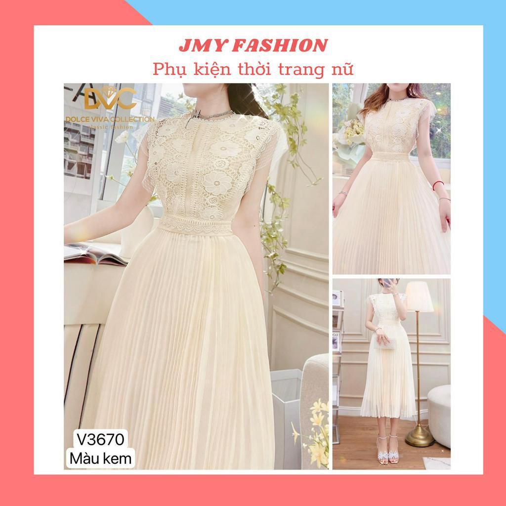 V3670 Váy ren be dáng xếp ly nữ tính  váy đầm dự tiệc tiểu thư thiết kế sang chảnh
