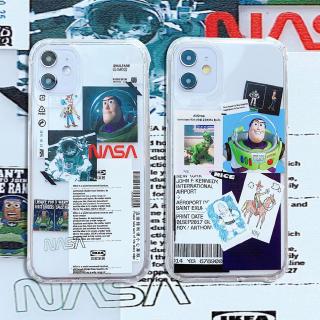 iPhone 11 Apple iPhone Case Cute Cartoon Toy Story Woody Buzz Lightyear NASA Astronaut Transparent Silicone Soft Covers Shockproof XS XR XS MAX 11 PRO 8 8P 7 Plus 6/6S Couple Casing