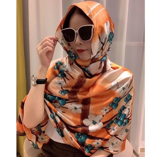 KHĂN LỤA HOA CAO CẤP – Khăn Lụa CHOÀNG CỔ - Quàng Cổ Dài LINH LINH SILK