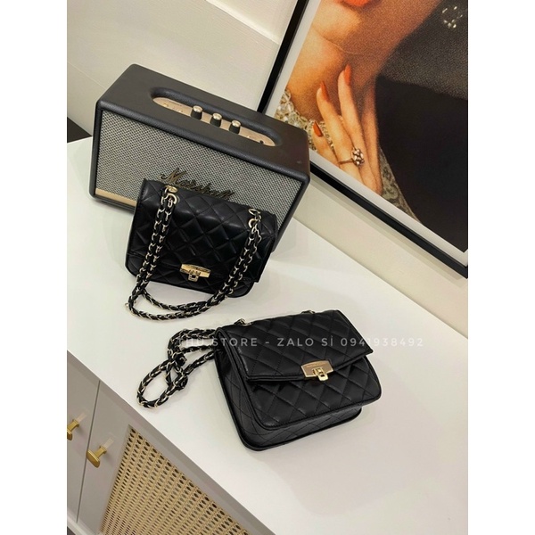 Túi Xách Nữ Ck Khoá Gập, Túi Đeo Chéo Đeo Vai Trần Trám