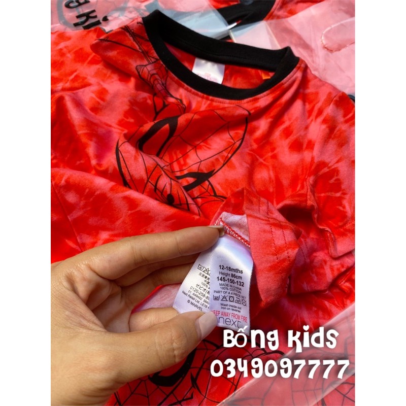 Áo Pull Bé Trai Siêu Nhân Nhện Loang Đỏ Cam Next